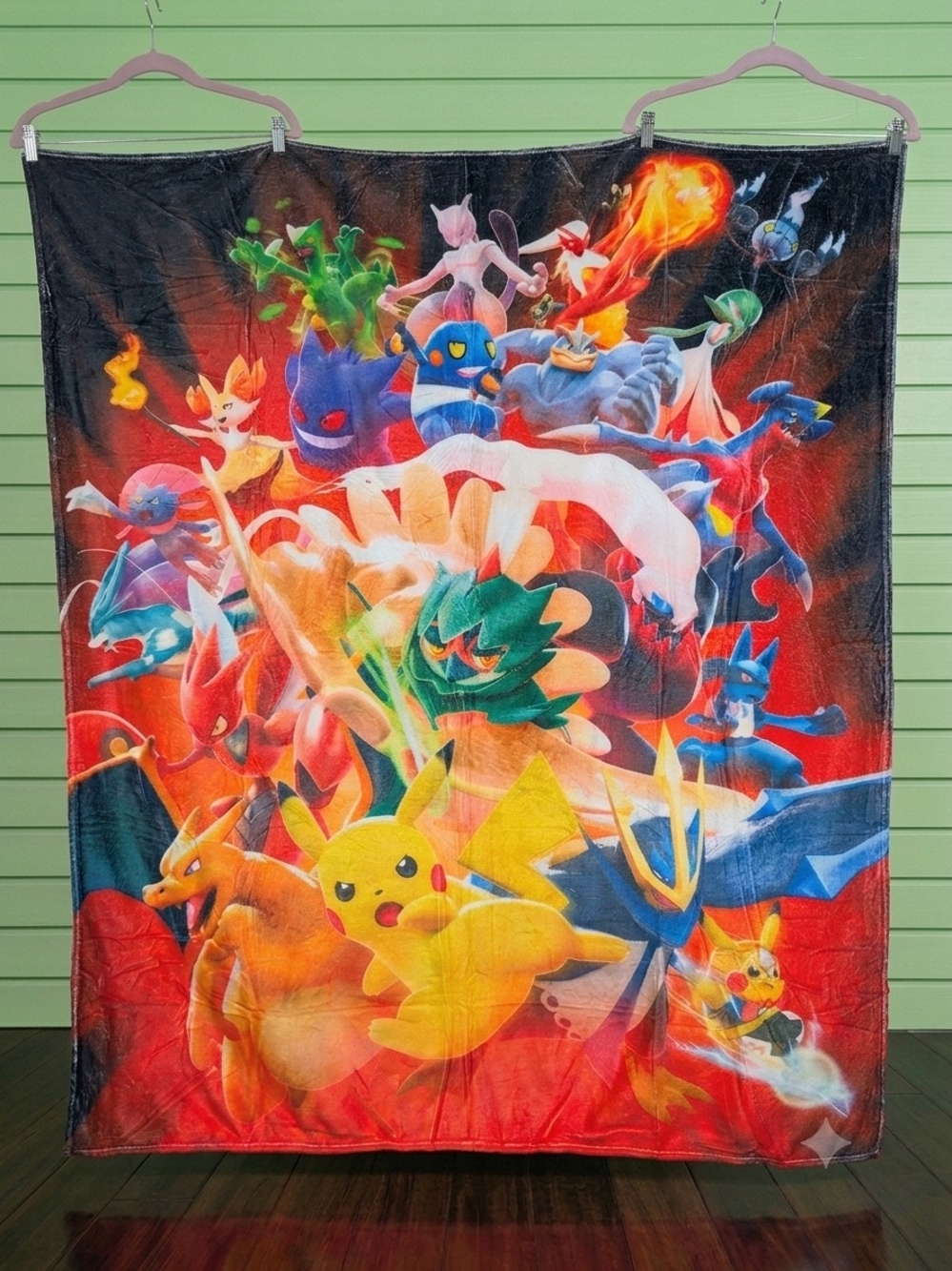 Large Pokemon Plush Lounge Throw Blanket